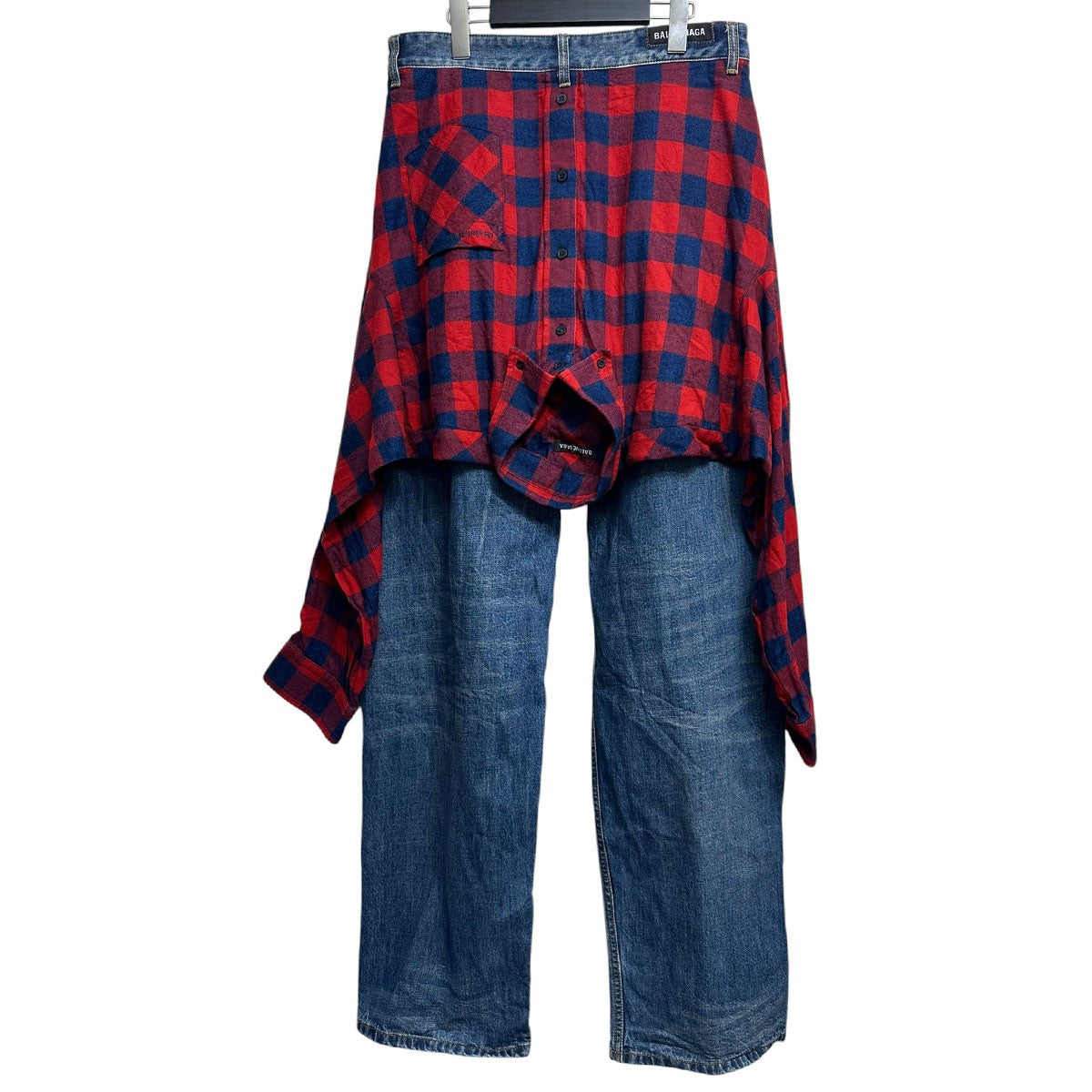 BALENCIAGA シャツドッキングハイブリットカーゴデニムパンツ657616 TJW59 古着・中古-1枚目のアイテム画像
