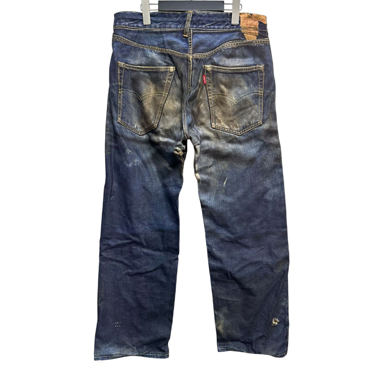 JUNYA WATANABE MAN×LEVI’S×berberjin 綿ツイルプリント Levi’s Wネーム BerBerJin転写デニムパンツWK-P902/AD2022 古着・中古-2枚目のアイテム画像