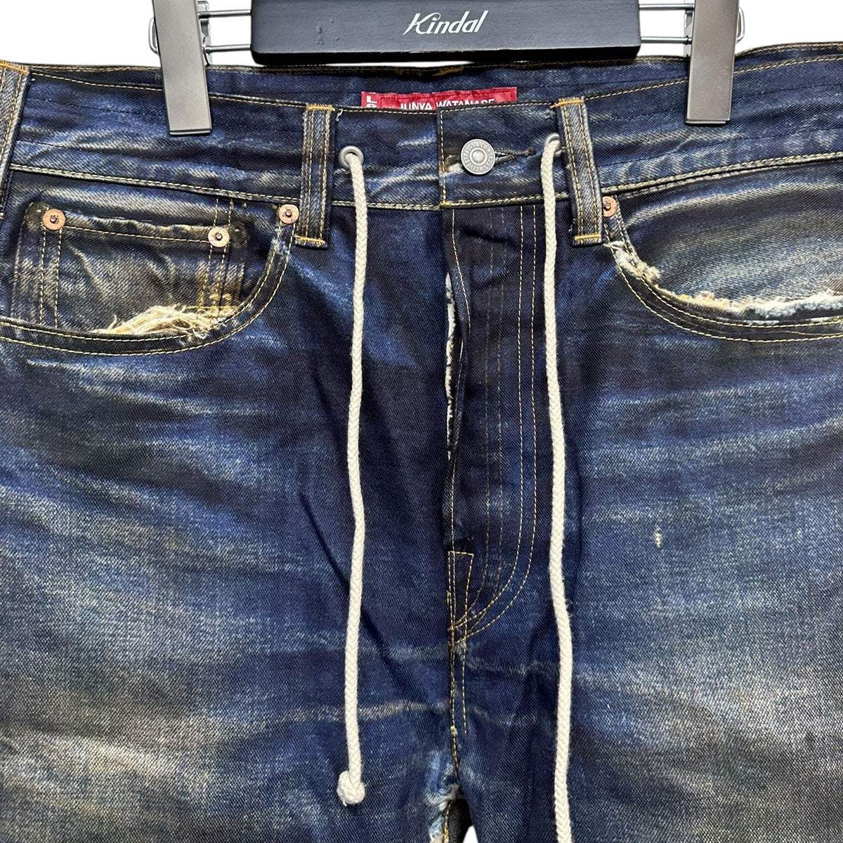 JUNYA WATANABE MAN×LEVI’S×berberjin 綿ツイルプリント Levi’s Wネーム BerBerJin転写デニムパンツWK-P902/AD2022 古着・中古-3枚目のアイテム画像