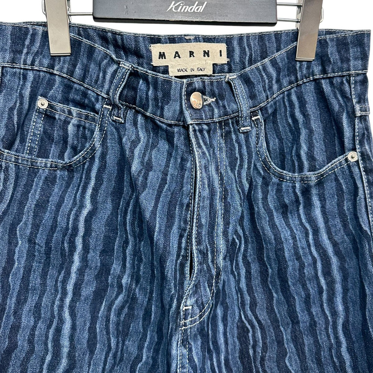 MARNI Wave Print Washed Denim Jeansデニムパンツ 古着・中古-3枚目のアイテム画像