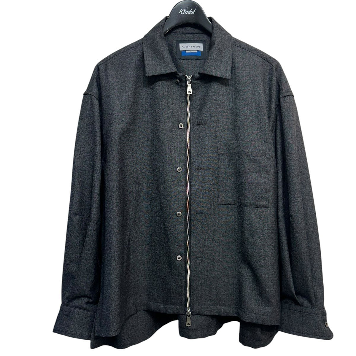 26SSNISHIKAWA KEORI Prime-Over Wool ZIP Shirtウールジップシャツ11261311628