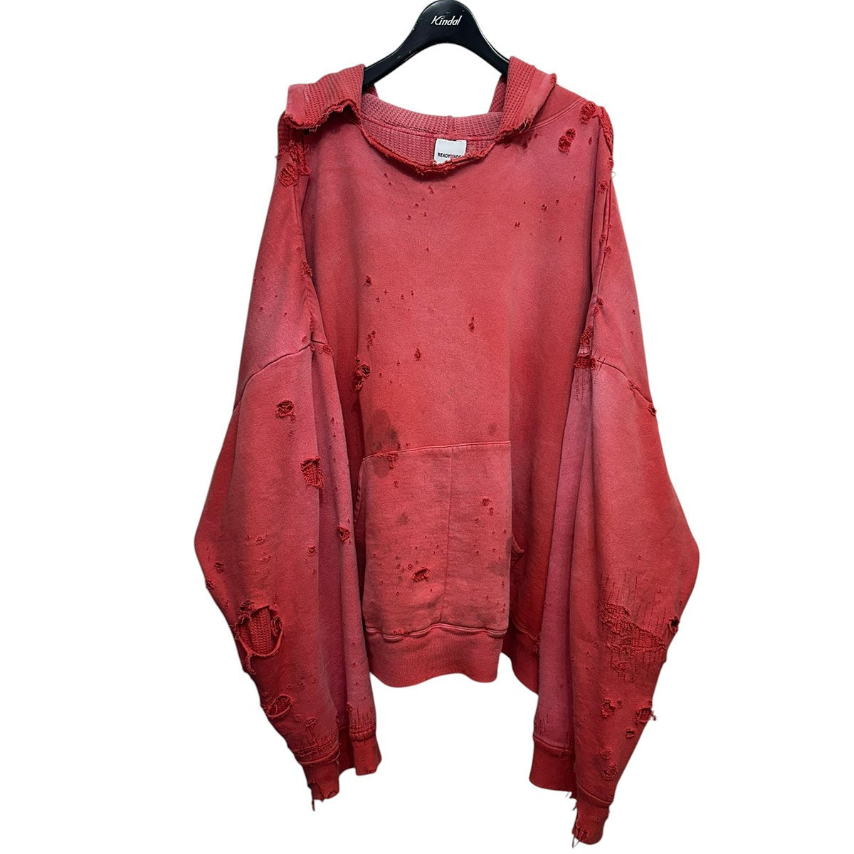 24AWDOUBLE FACE HOODIEダメージ加工ダブルフェイスフーディーRE-CO-RE-00-00-284