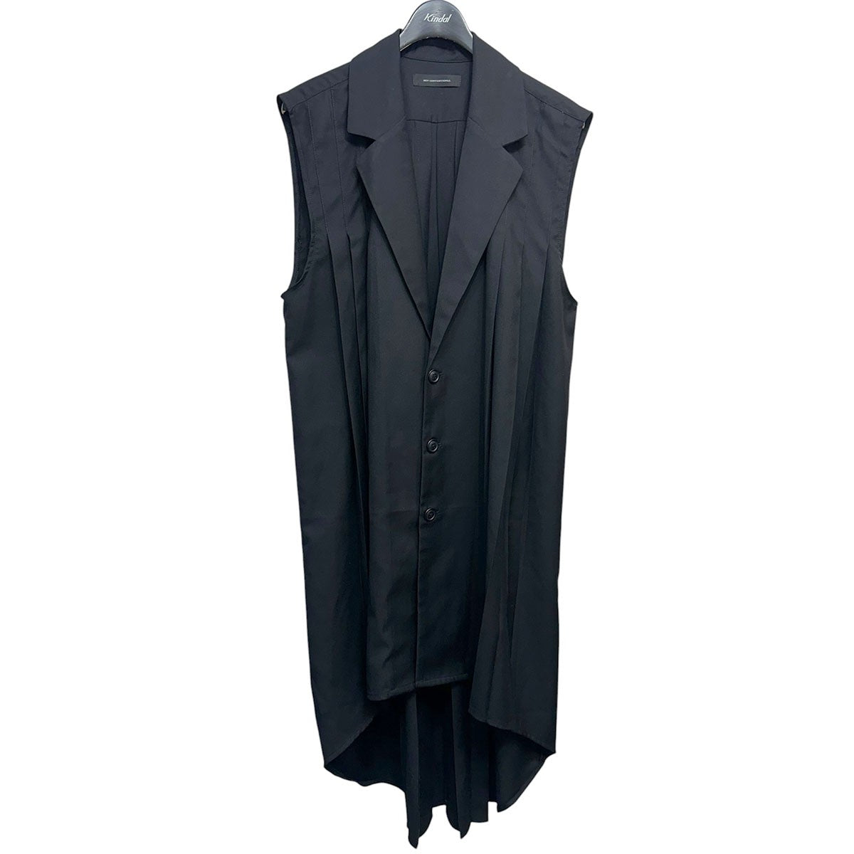 26SSWavy Hem Long GiletウェイビーヘムロングジレN26-032-BLK-05