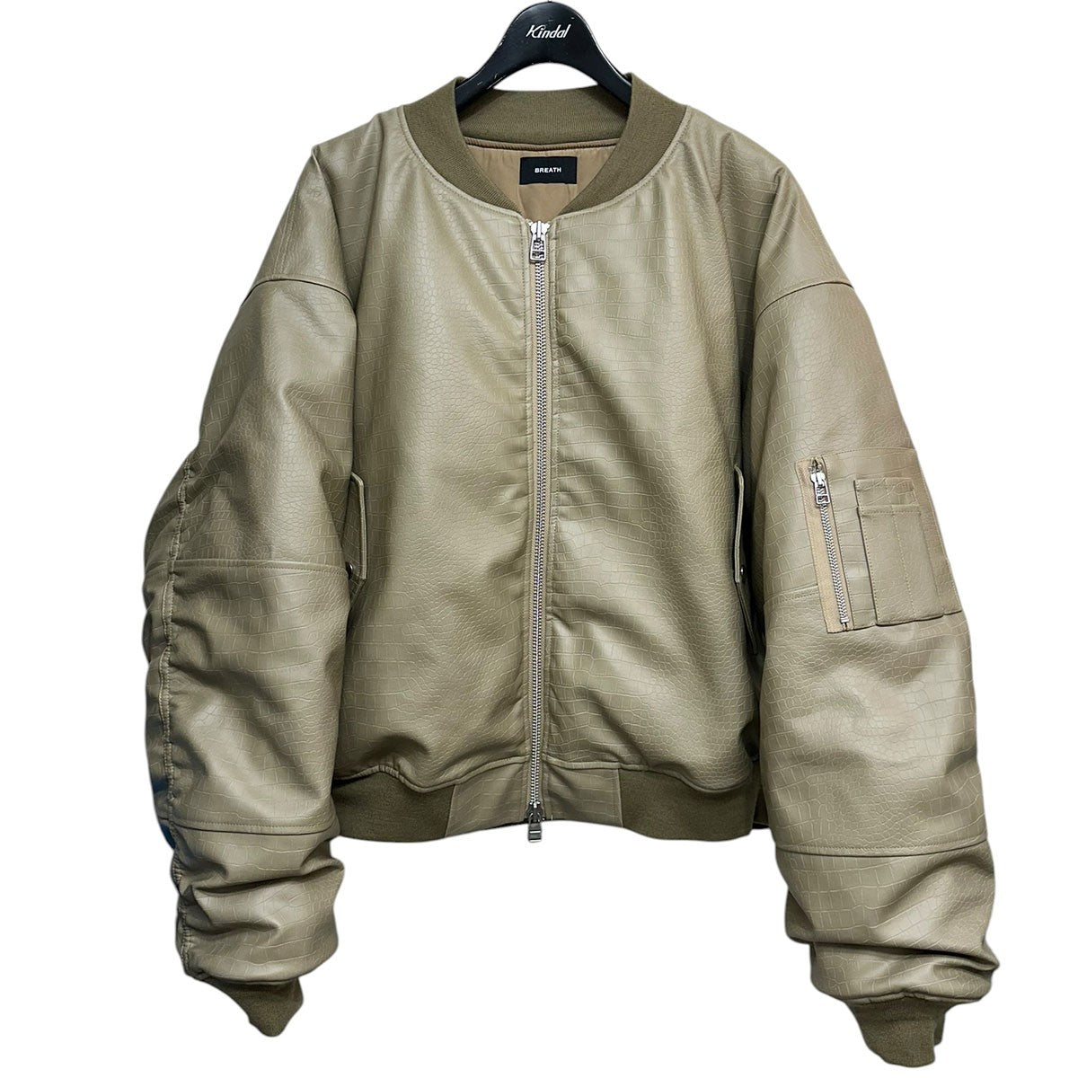25AWFAUX CROCODILE BOMBER JACKETフェイクレザークロコダイルボンバージャケットBR25AW-00101