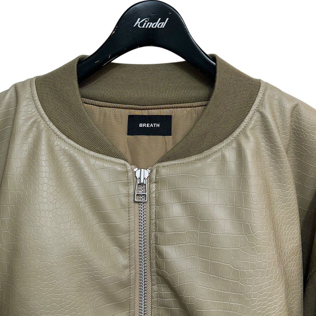 25AWFAUX CROCODILE BOMBER JACKETフェイクレザークロコダイルボンバージャケットBR25AW-00101