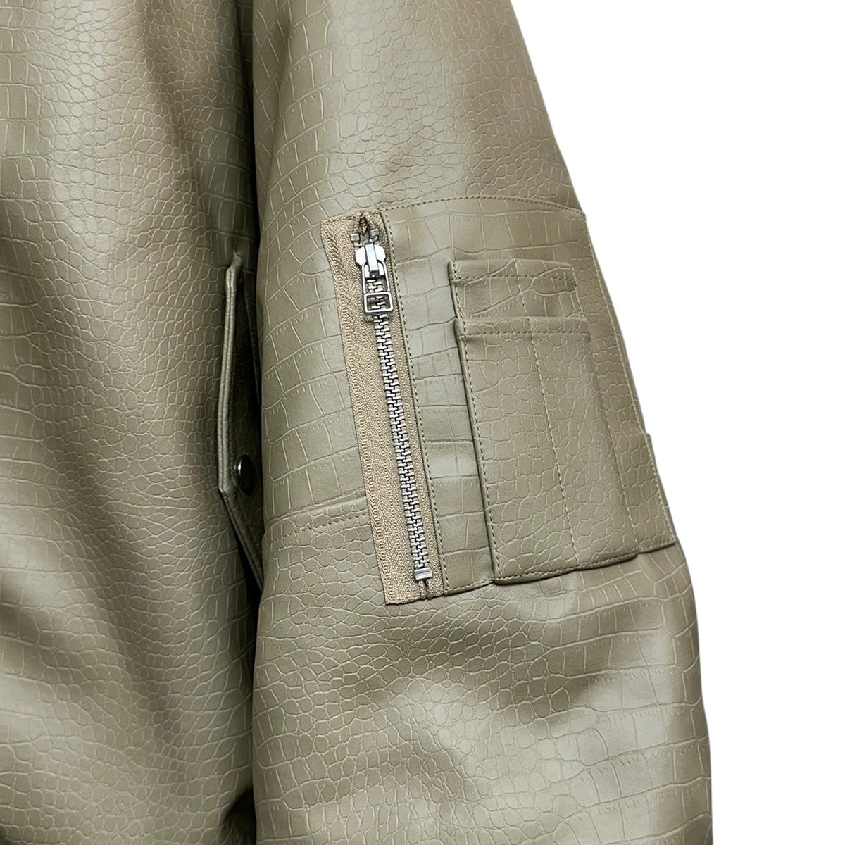 25AWFAUX CROCODILE BOMBER JACKETフェイクレザークロコダイルボンバージャケットBR25AW-00101