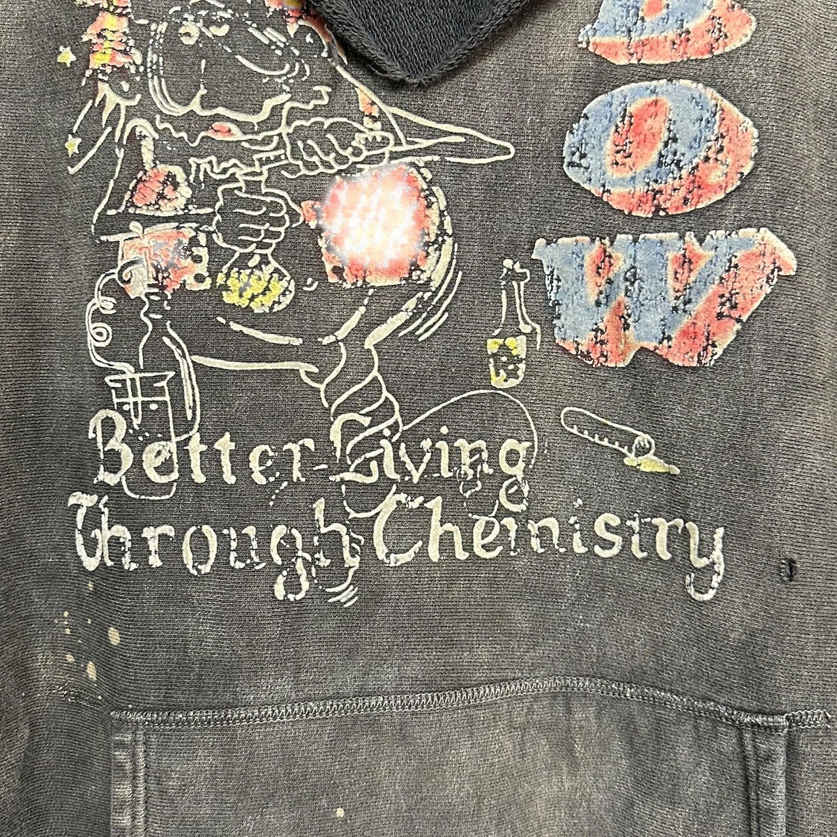 CHEMISTRY CUT OFF SWEAT SHIRTSエイジング加工カットオフスウェットシャツ