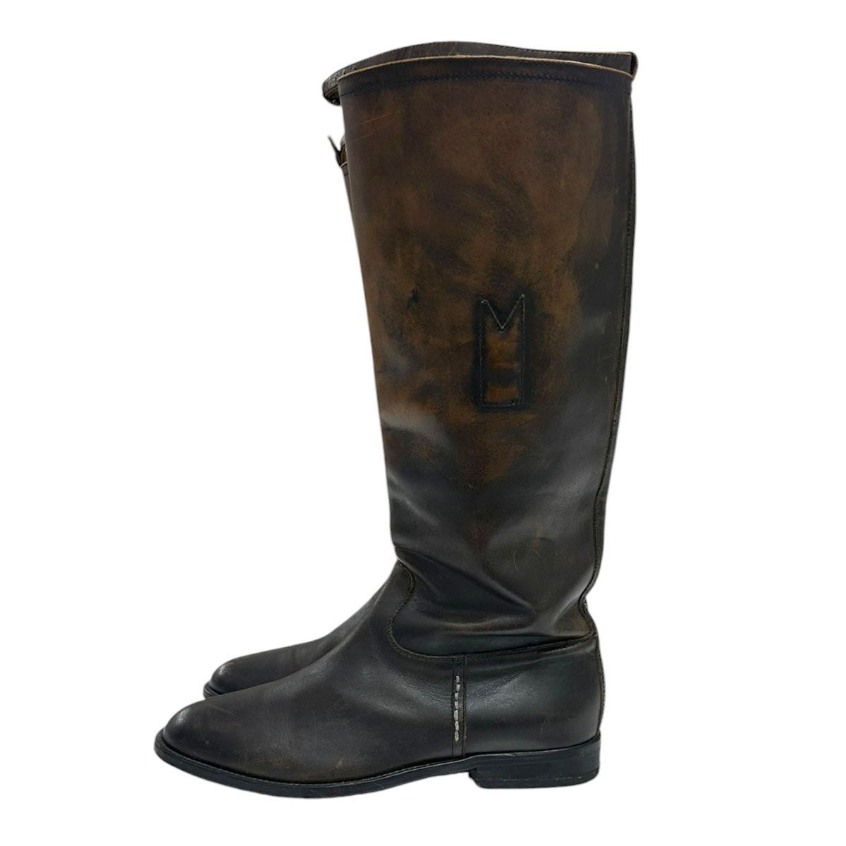 riding Boots Hervy Calfskinカーフスキンヴィンテージ加工ロングブーツ