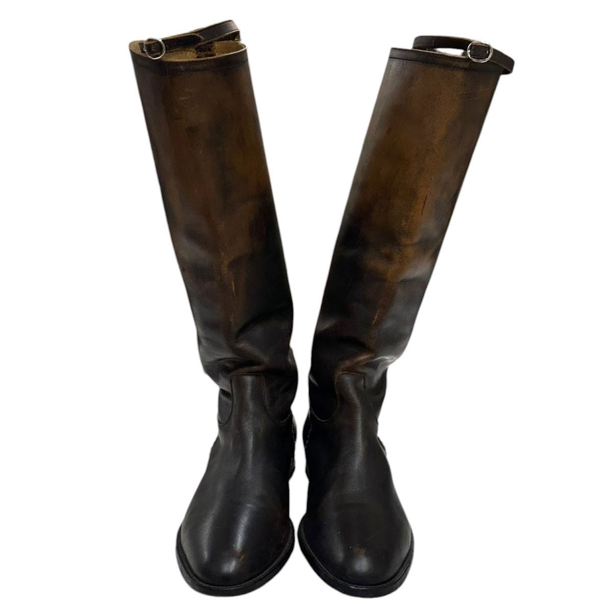 riding Boots Hervy Calfskinカーフスキンヴィンテージ加工ロングブーツ