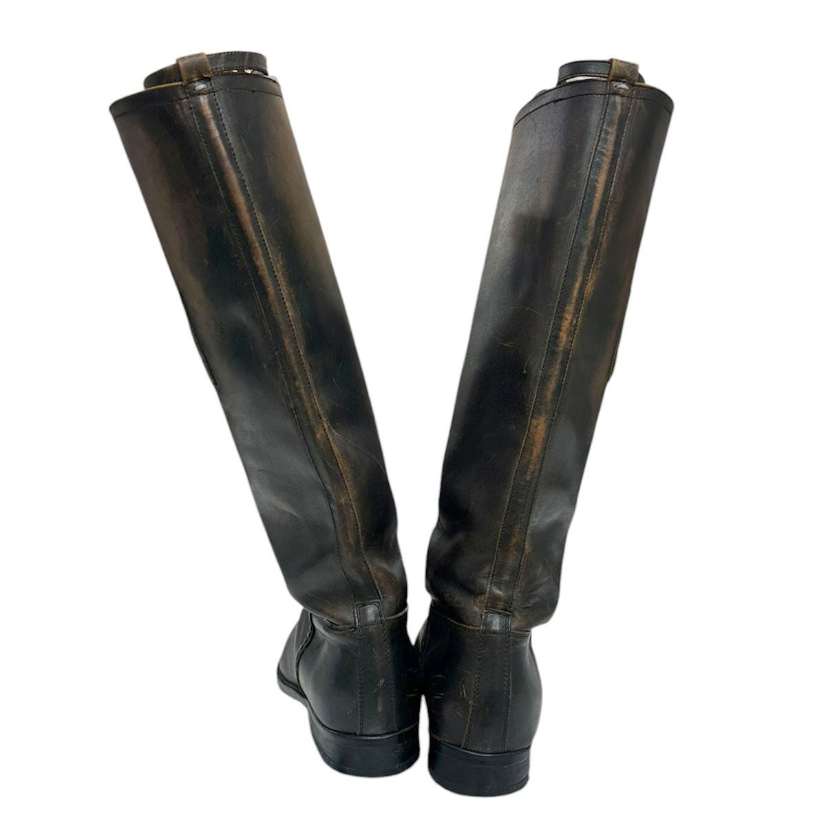 riding Boots Hervy Calfskinカーフスキンヴィンテージ加工ロングブーツ