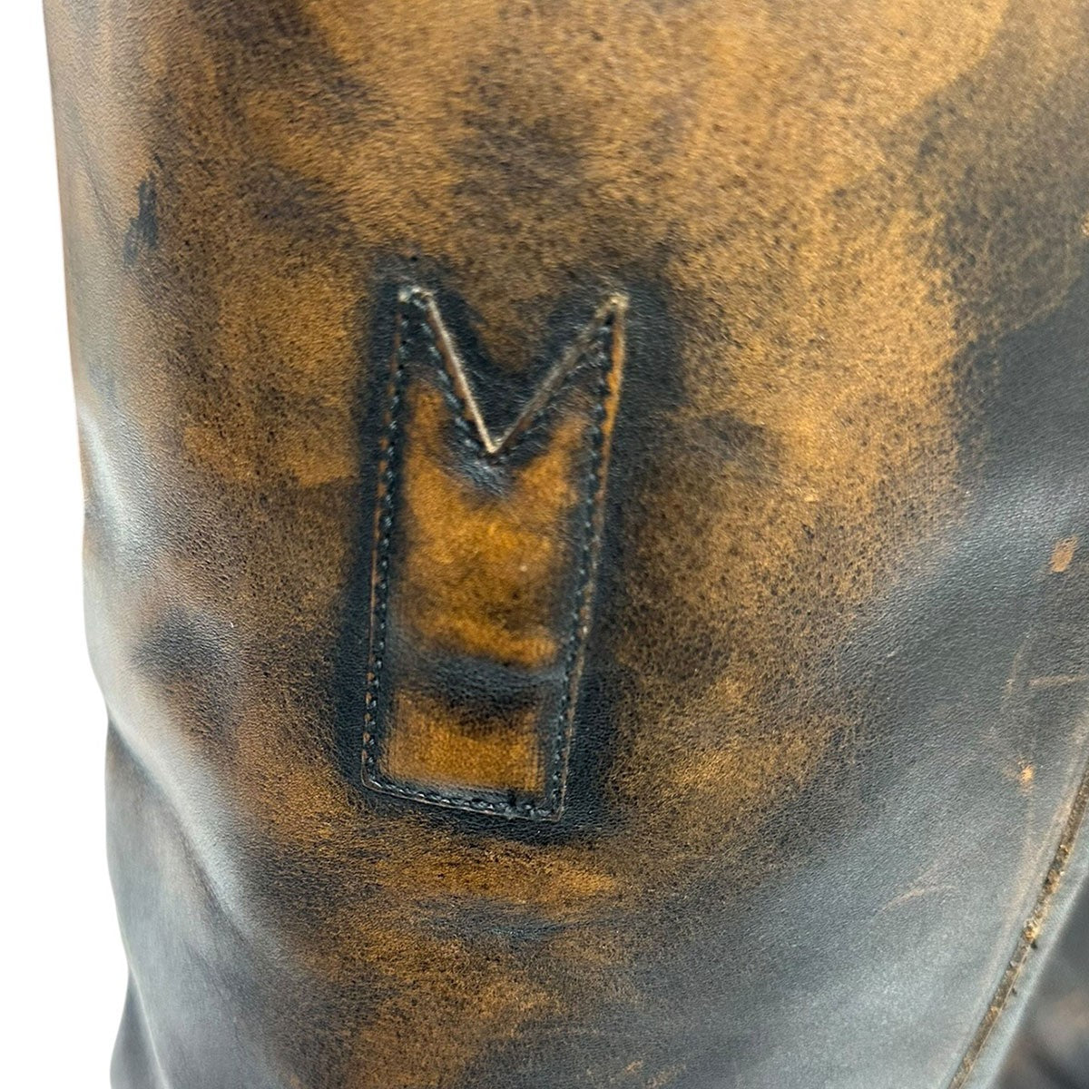 riding Boots Hervy Calfskinカーフスキンヴィンテージ加工ロングブーツ