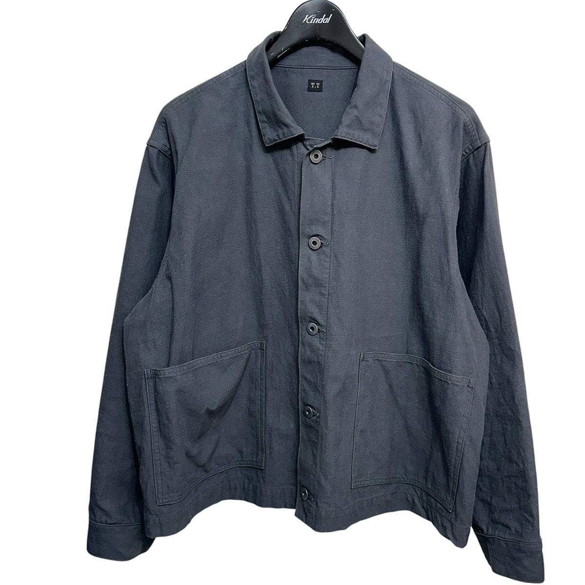 26SSCOVERALL JACKET CHARCOALヘンプ混カバーオールジャケットLot.303