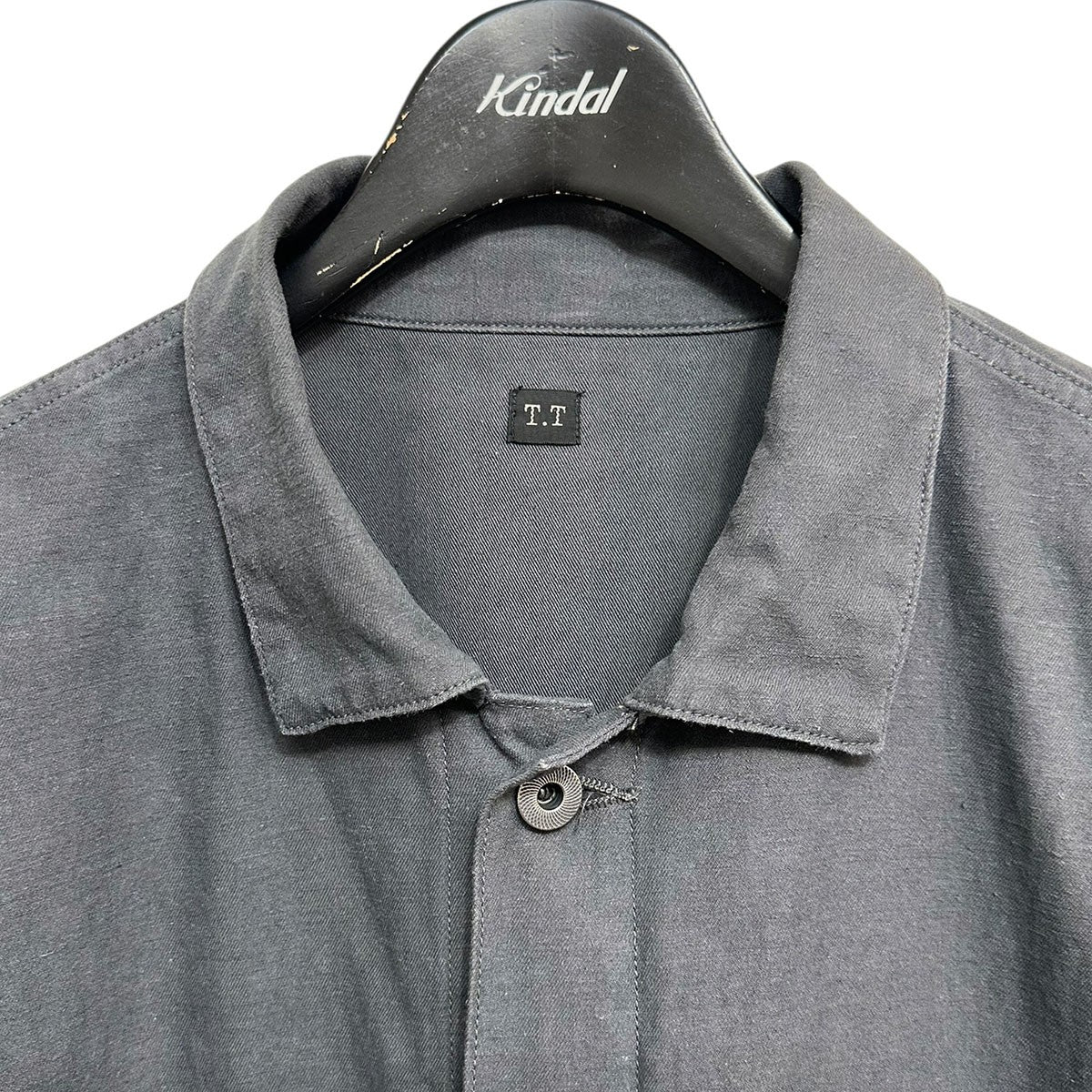 26SSCOVERALL JACKET CHARCOALヘンプ混カバーオールジャケットLot.303