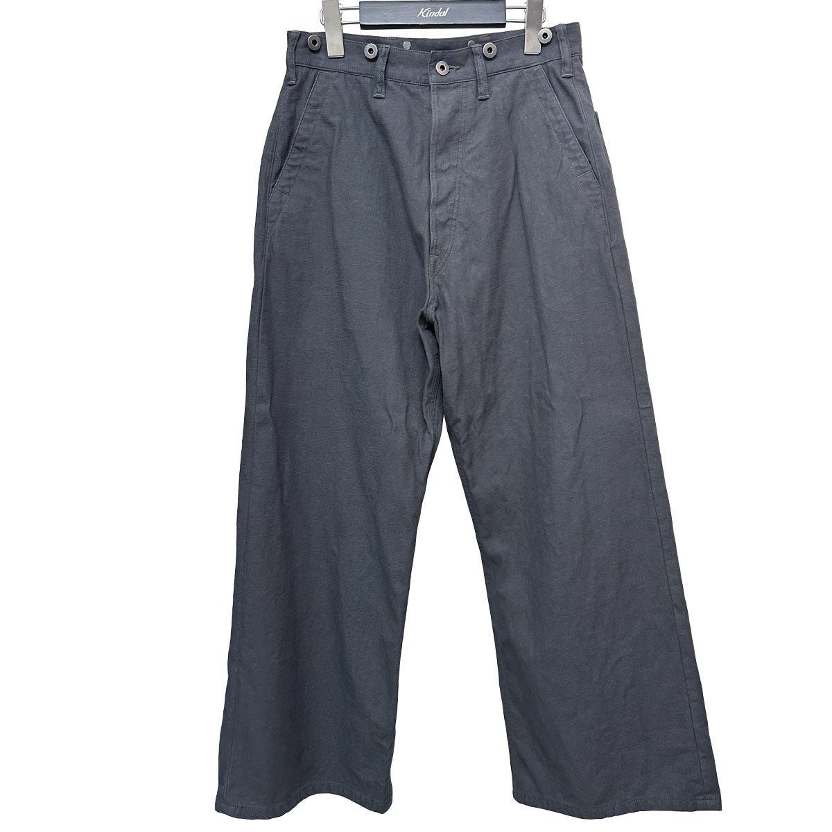 26SSEngineer Trousers Charcoalヘンプ混ワークパンツLot.204