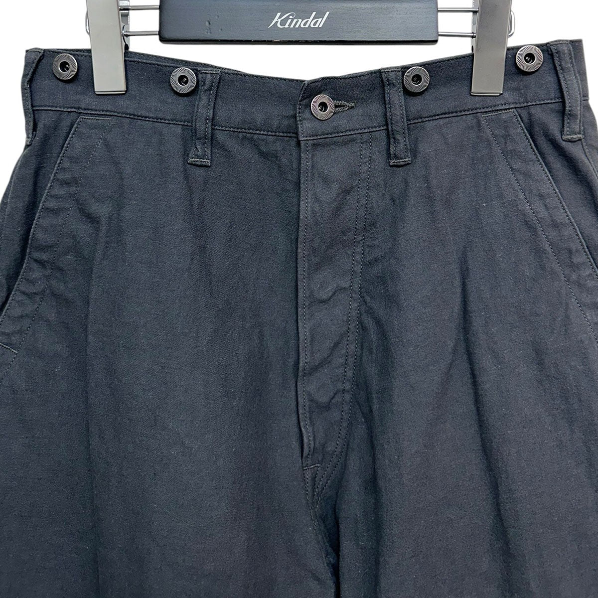 26SSEngineer Trousers Charcoalヘンプ混ワークパンツLot.204