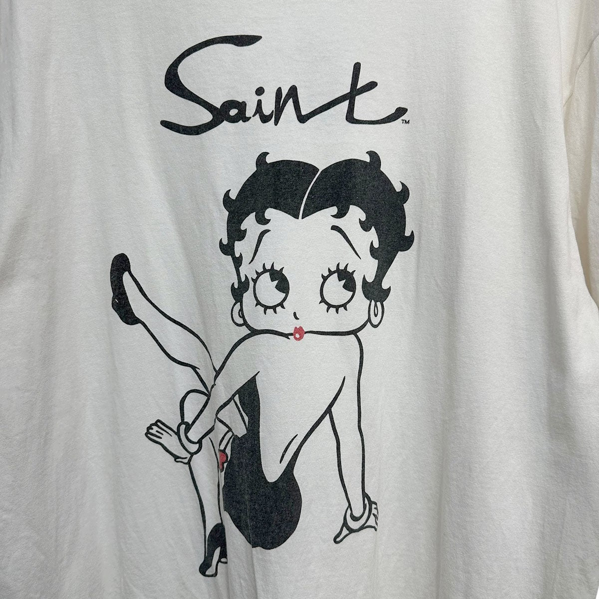 25AWBetty Boop SS Teeビンテージ加工キャラクタープリントTシャツSM-HR1-0000-C40