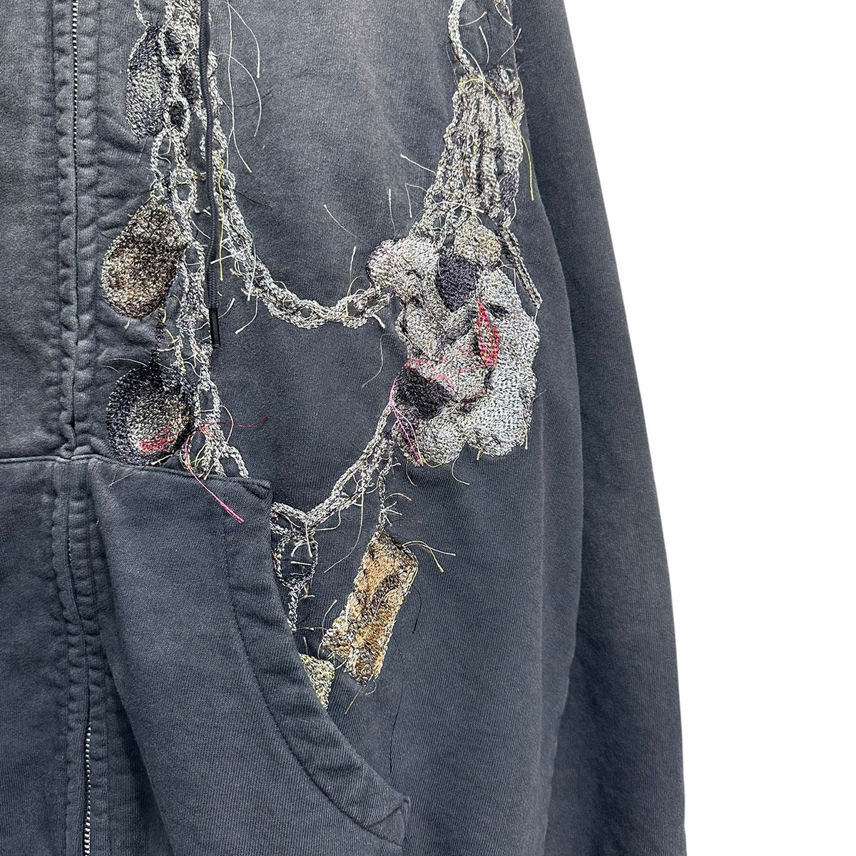 doublet(ダブレット) 25AWEMBROIDERED CHAIN ZIP-UP HOODIE25AW43CS405
