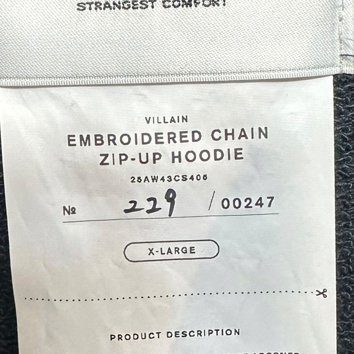 25AWEMBROIDERED CHAIN ZIP-UP HOODIE25AW43CS405
