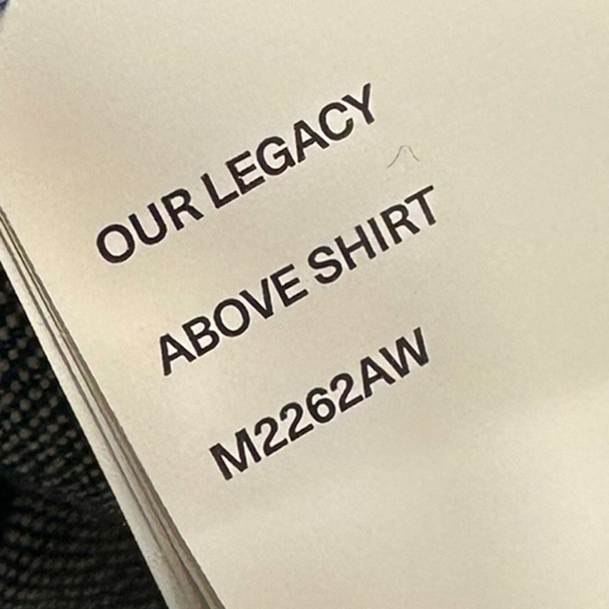 26SSAbove Shirt Whatever WashデニムシャツM2262AW