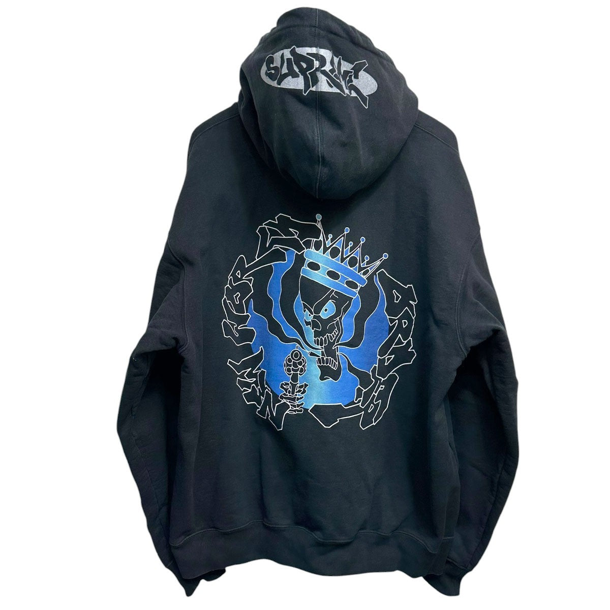 25SSNEW WORLD ORDER HOODED SWEATSHIRTプリントプルオーバーフーディー