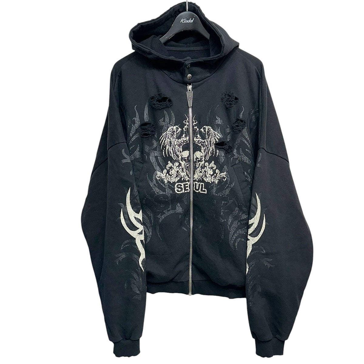 DROPOUT HOODIEドロップアウトフーディー ダメージ加工パーカー