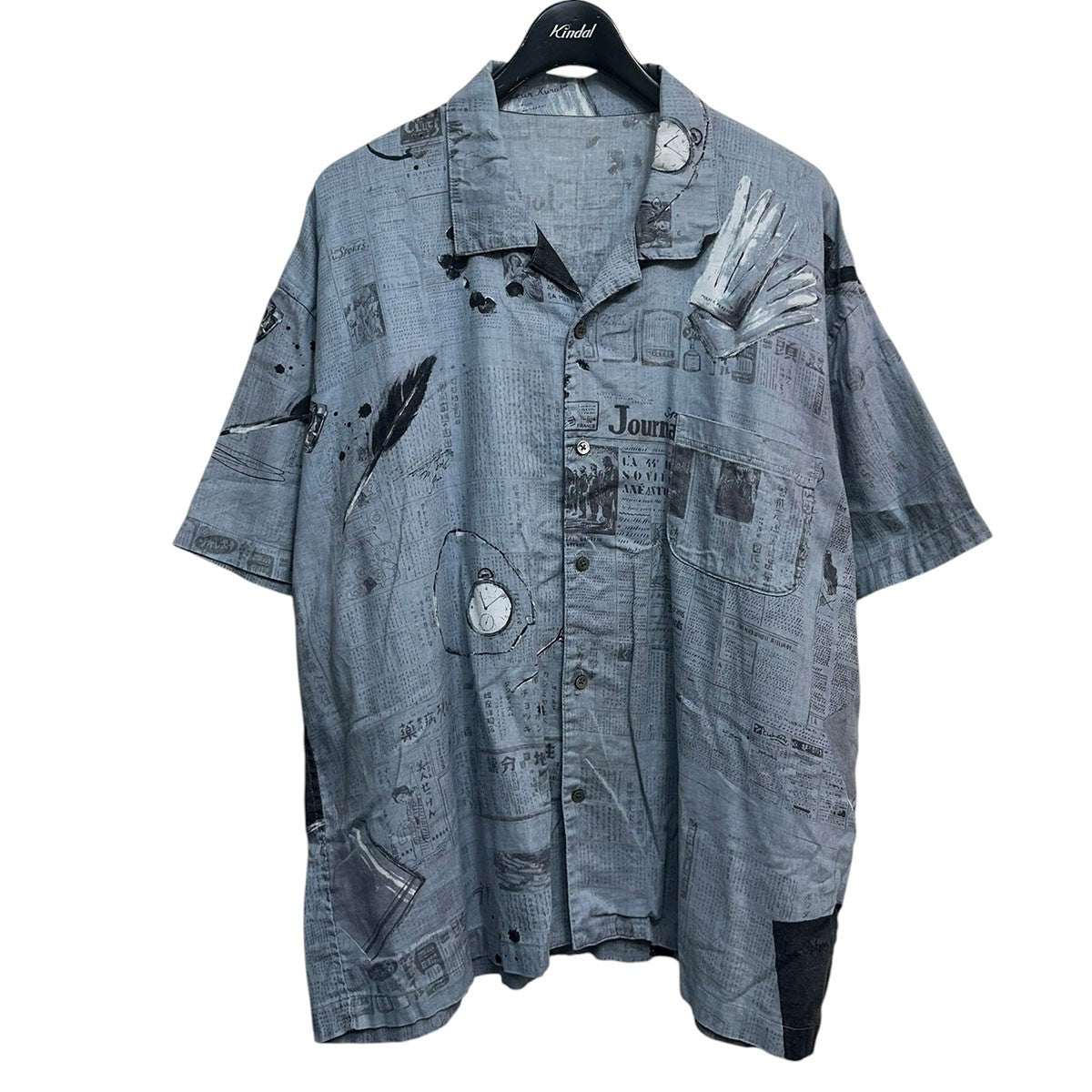 MONSIEUE KURATA COTTON LINEN SHORT SLEEVE SHIRTムッシュクラタコットンリネンショートスリーブシャツ