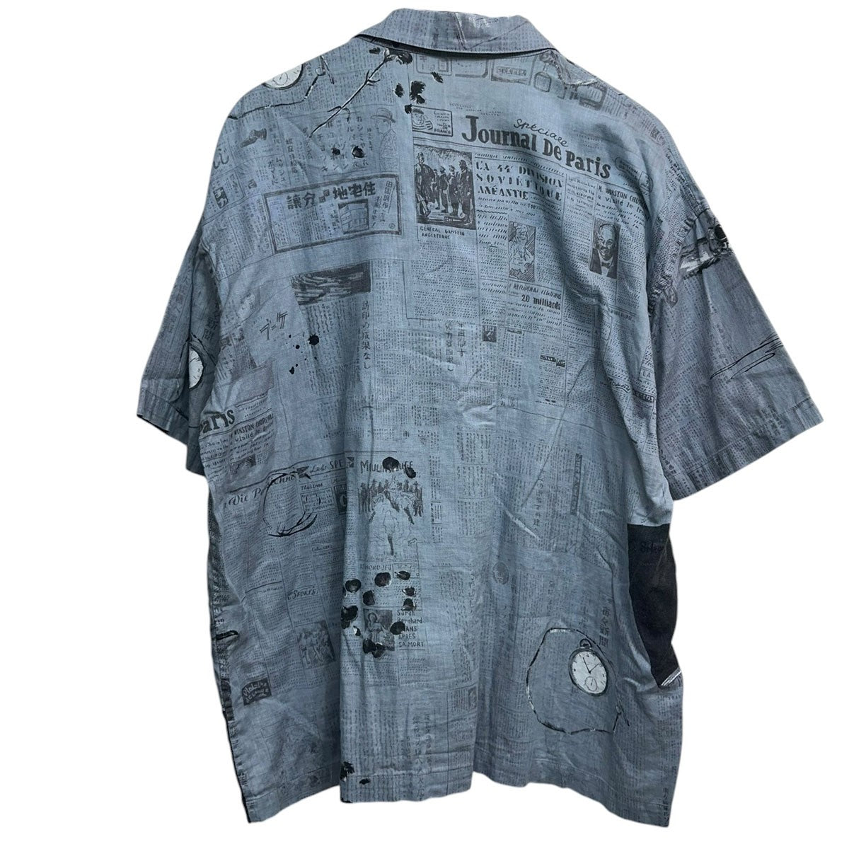 MONSIEUE KURATA COTTON LINEN SHORT SLEEVE SHIRTムッシュクラタコットンリネンショートスリーブシャツ