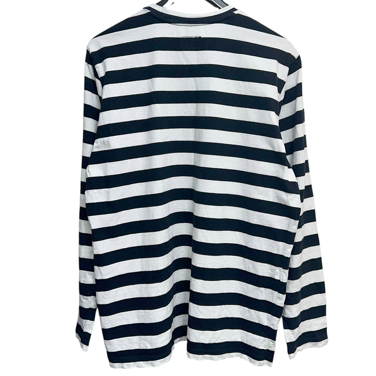 16AWMedium Stripe L／S Teeロゴプリントボーダー長袖Tシャツ