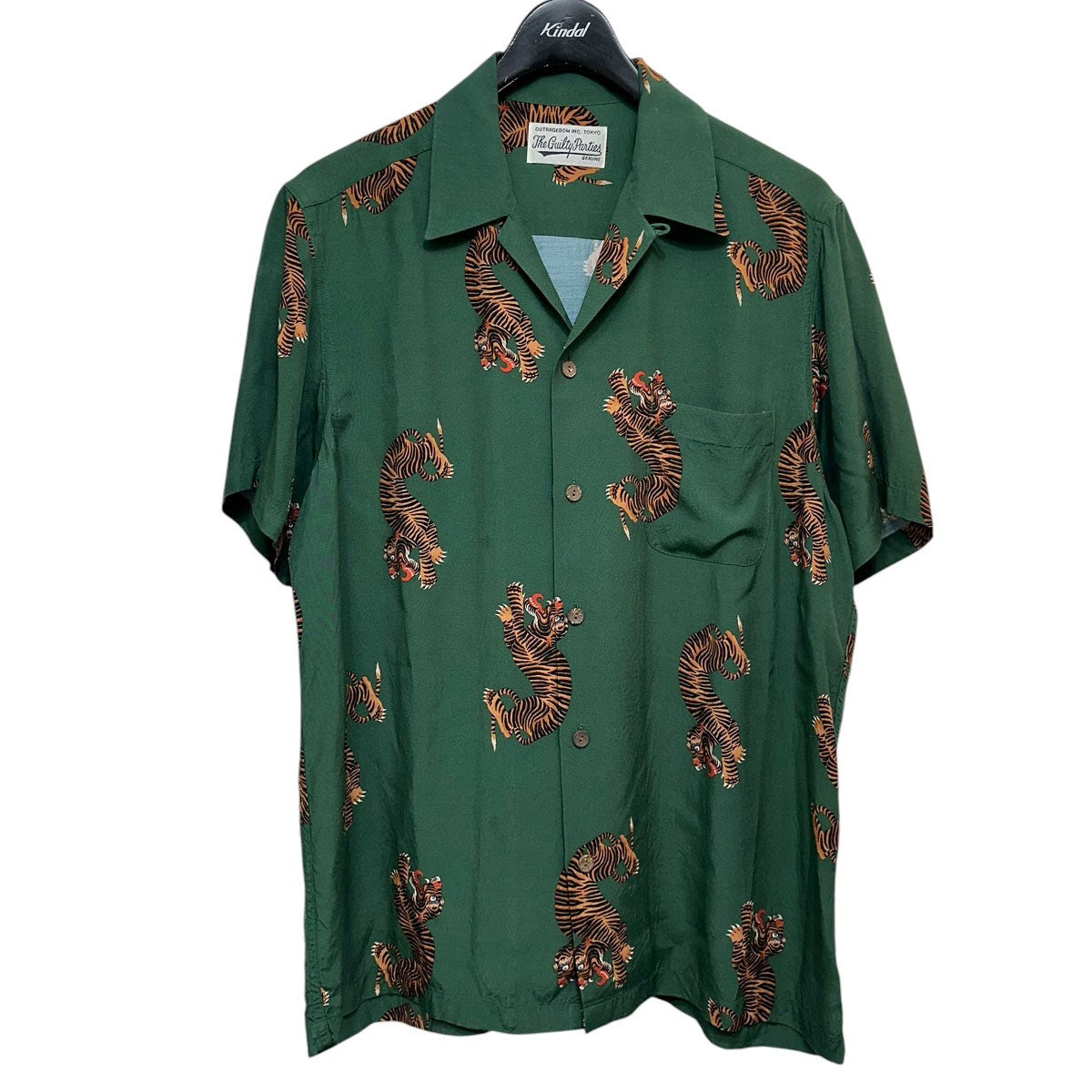 HAWAIIAN SHIRTタイガーモチーフオープンカラーシャツ