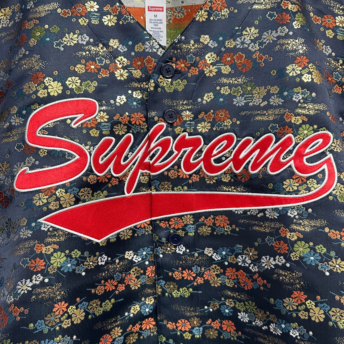 26SSFloral Jaquard Baseball Jerseyフローラルジャガードベースボールジャージ 半袖シャツ