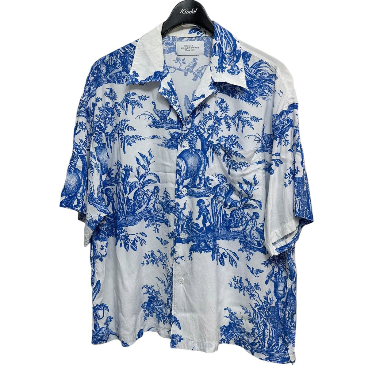 24SS4 Continents Print Short Sleeve ShirtオープンカラーレーヨンシャツUS2418