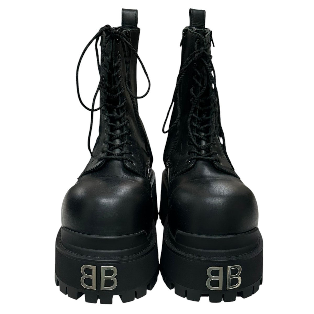 GIANT BOOTSBBロゴダブルサイドジップレザーボリュームソールブーツ813689