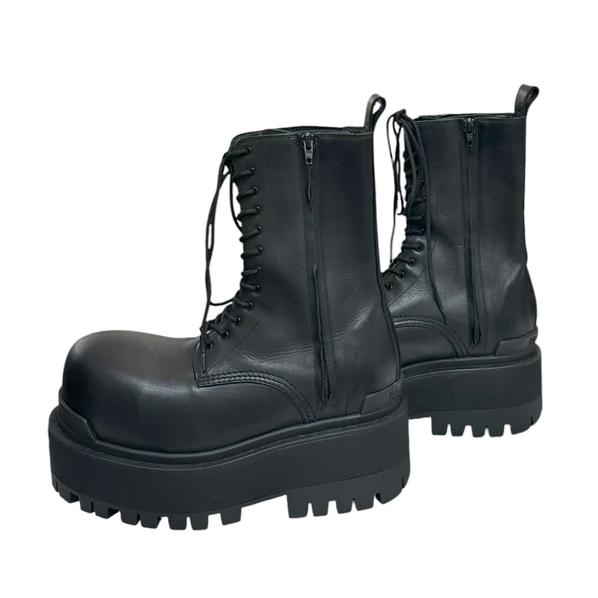 GIANT BOOTSBBロゴダブルサイドジップレザーボリュームソールブーツ813689