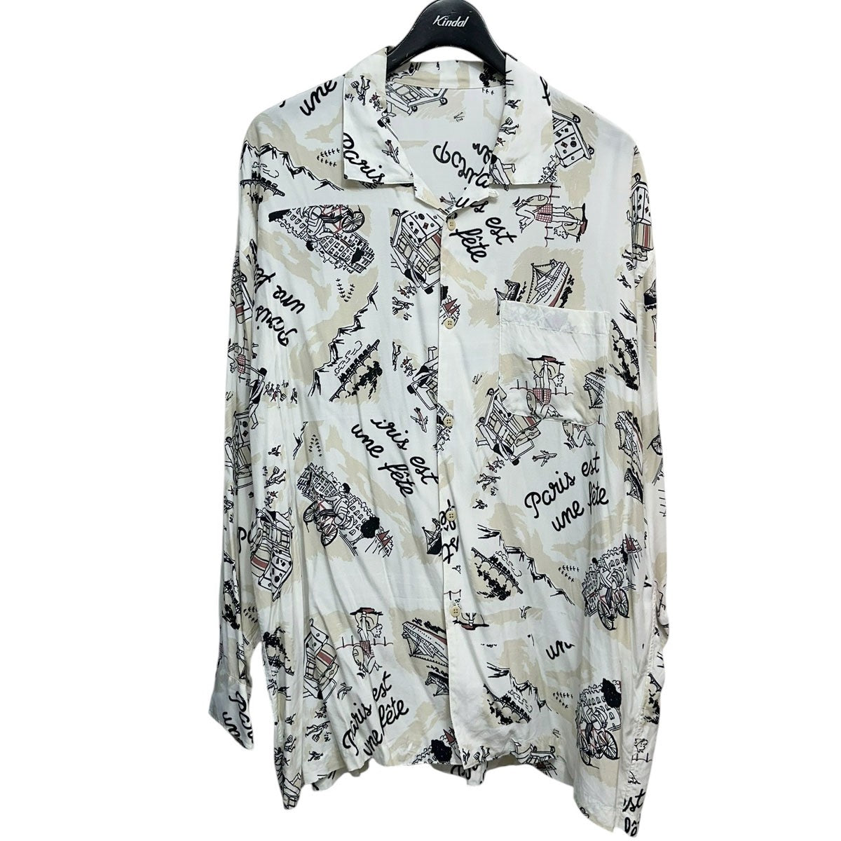 PC GINZA・PC ISETAN EXCLUSIVE ALOHA LONG SHIRT PARIS 移動祝祭日長袖アロハシャツ
