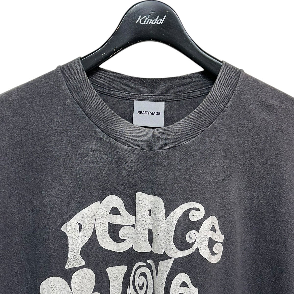 READYMADE SS T-SHIRT PEACEヴィンテージ加工プリントTシャツRE-CO-BK-00-00-280 古着・中古-3枚目のアイテム画像