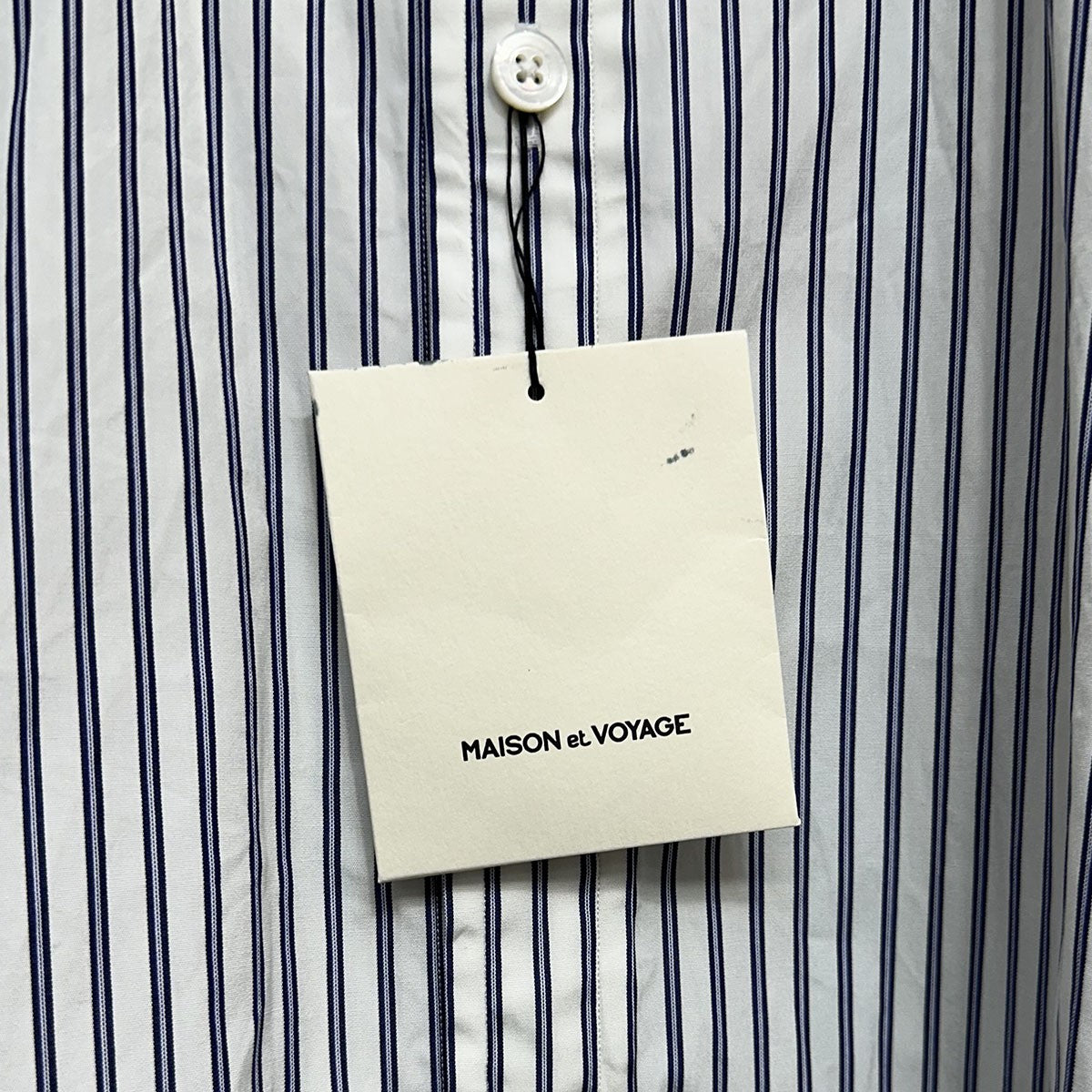 MAISON et VOYAGE (TOMORROWLAND) 25AWコットンブロード タブカラー THOMAS MASON REGENTストライプシャツ24015401204 古着・中古-4枚目のアイテム画像