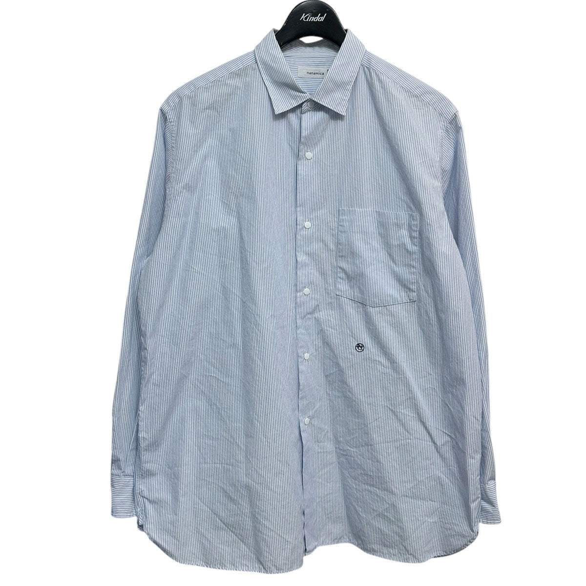 Regular Collar Stripe Wind ShirtオーバーサイズストライプシャツSUGF362