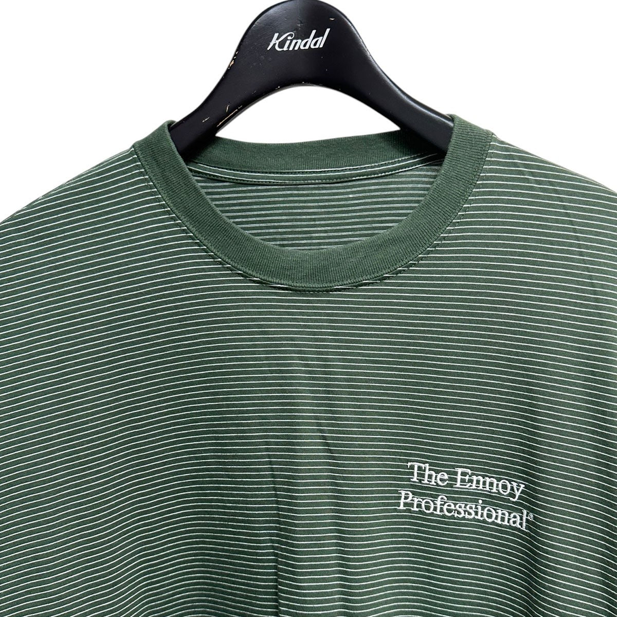 THE ENNOY PROFESSIONAL S／S Border T-Shirtロゴ刺繍ボーダーTシャツ 古着・中古-3枚目のアイテム画像
