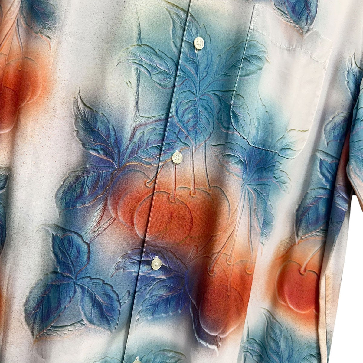 23SSCherries S／S Shirt総柄レーヨン半袖シャツ