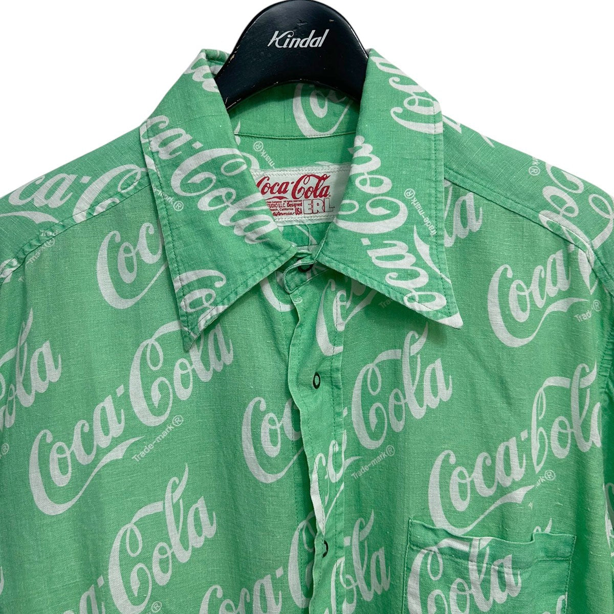 Coca Colaモノグラムシャツ コットンリネン