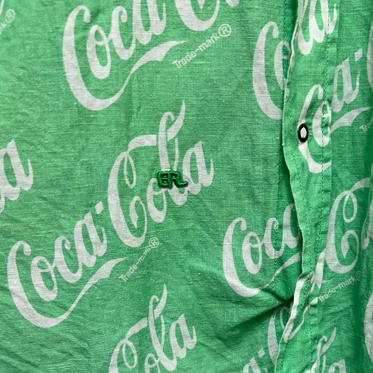 Coca Colaモノグラムシャツ コットンリネン