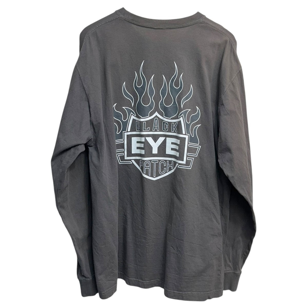 FLAME RIDER LOGO L／S TEEロゴプリント長袖Tシャツ