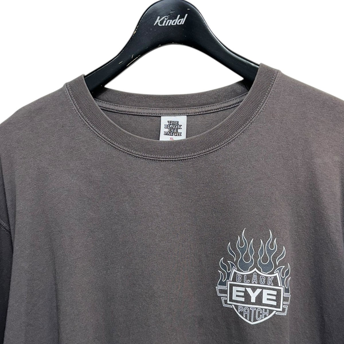 FLAME RIDER LOGO L／S TEEロゴプリント長袖Tシャツ