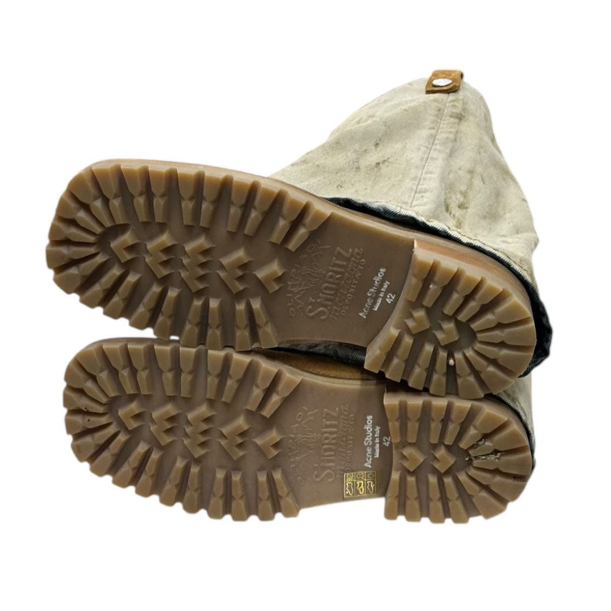 Folded denim bootデニムパーツ付きスウェードロングブーツBD0361