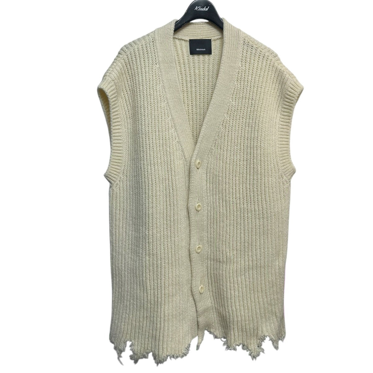 WOOL BROKEN KNIT CARDIGAN VESTダメージ加工ニットカーディガンベストS24AW-KN05