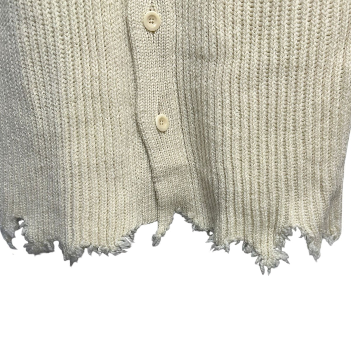 08sircus WOOL BROKEN KNIT CARDIGAN VESTダメージ加工ニットカーディガンベストS24AW-KN05 古着・中古-4枚目のアイテム画像