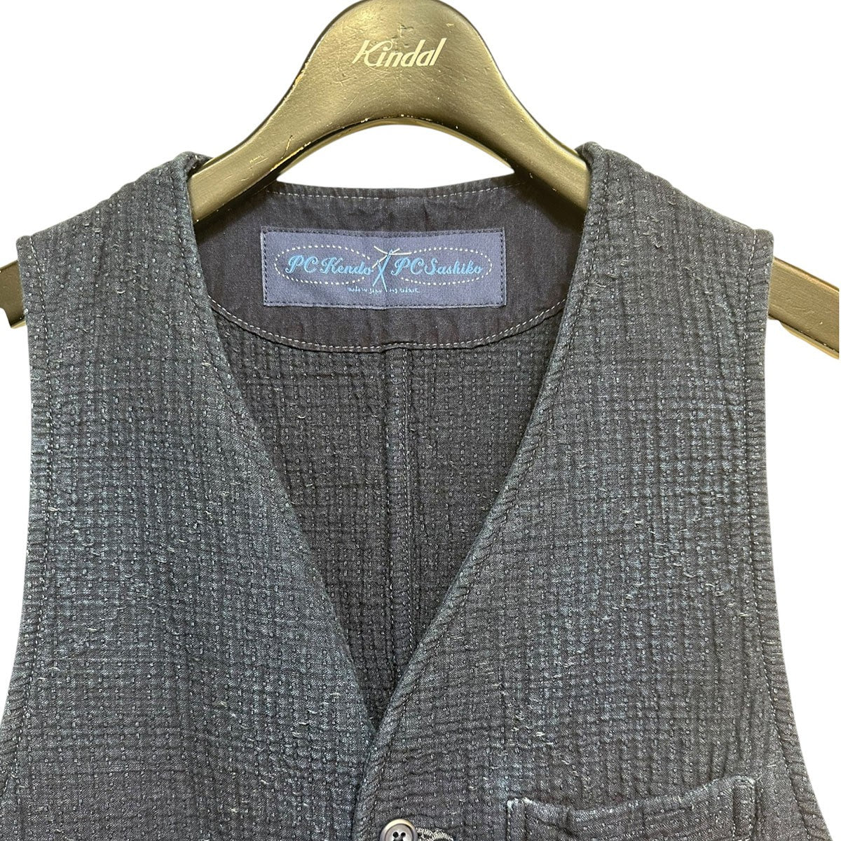 SASHIKO STRIPE VESTサシコストライプベスト