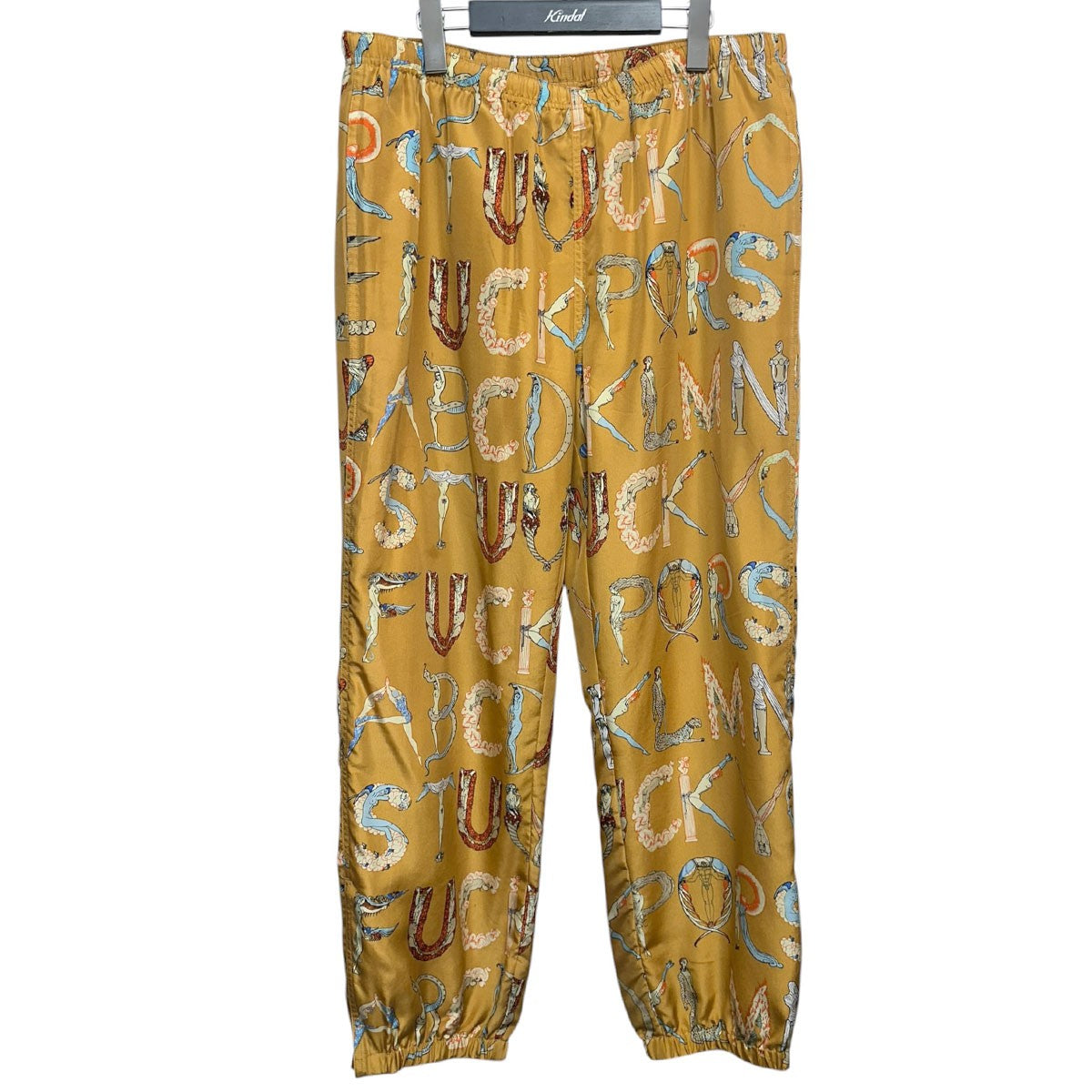 Supreme 18SSAlphavet Silk Pantアルファベットプリントシルクパンツ 古着・中古-1枚目のアイテム画像