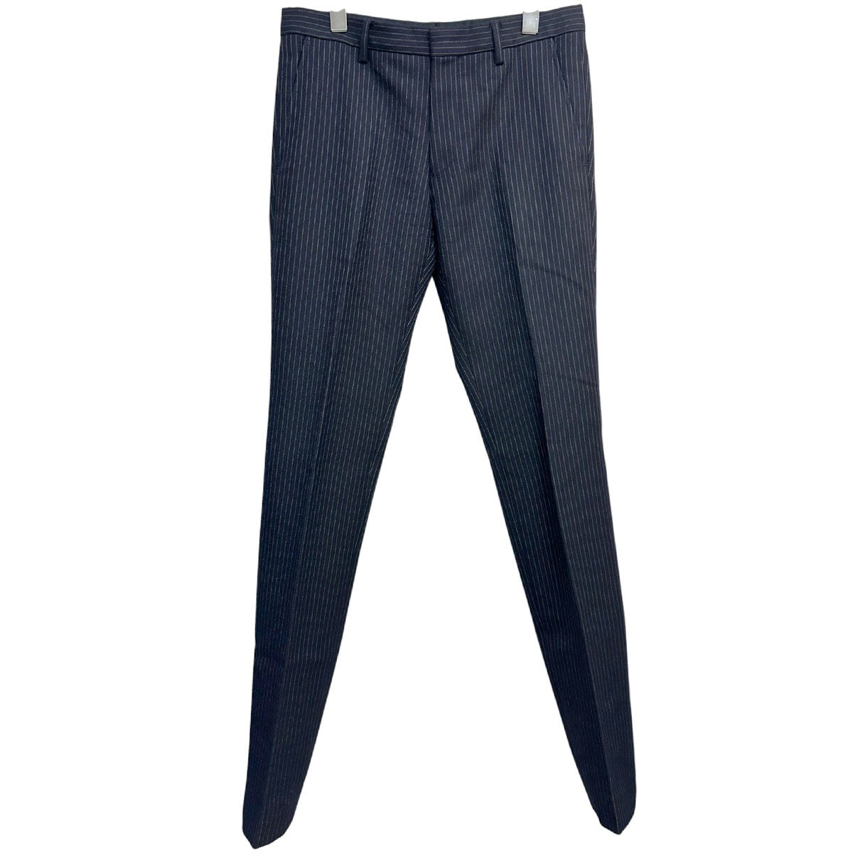 DRIES VAN NOTEN ピンストライプウールスラックス 古着・中古-1枚目のアイテム画像