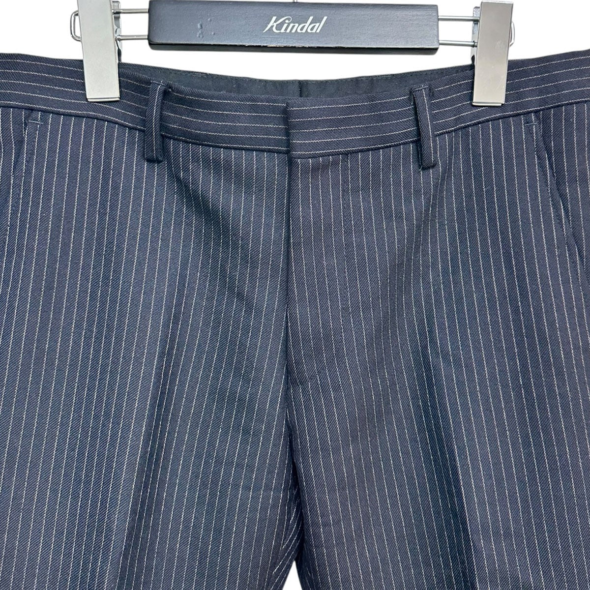 DRIES VAN NOTEN ピンストライプウールスラックス 古着・中古-3枚目のアイテム画像